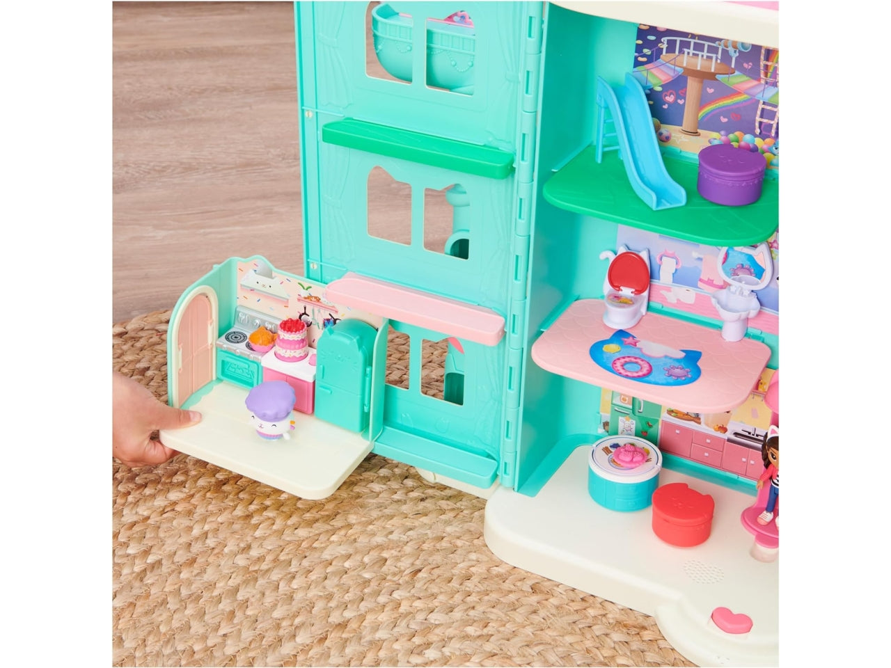 Gabby's Dollhouse, la cucina con gattino, set le stanze della casa, per bambine dai 3+ anni - Spin Master