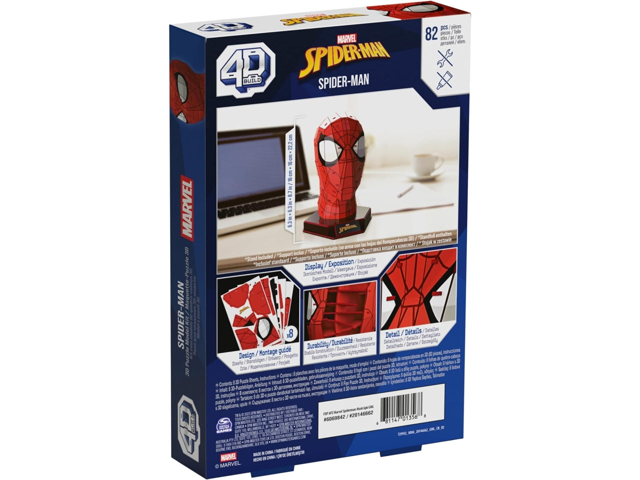 Puzzle 4D Build Spiderman maschera, kit di modellismo da 82 pezzi per ragazzi e adulti, 12+ anni - Spin Master $