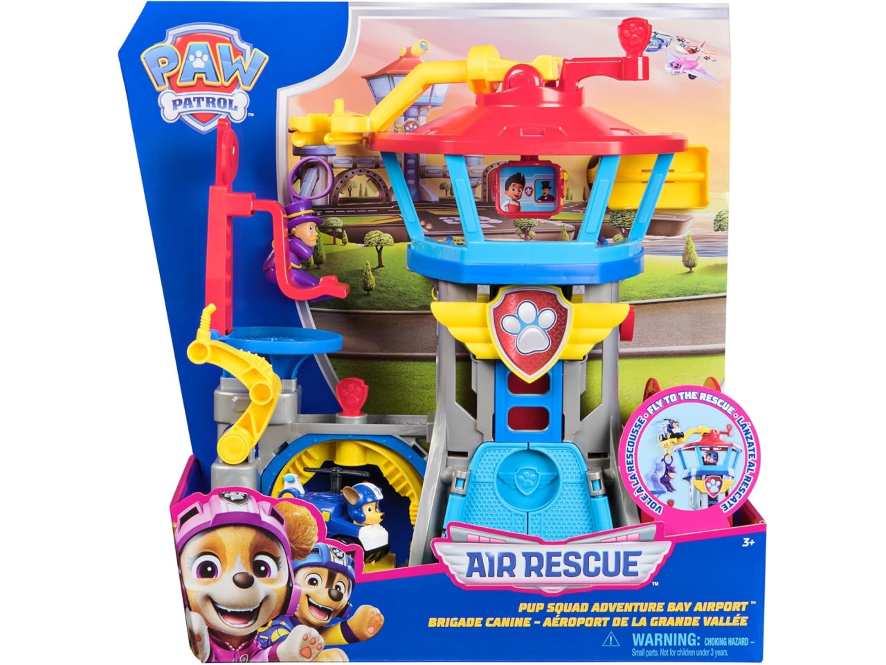 Paw patrol playset torre di controllo pup squad air rescue