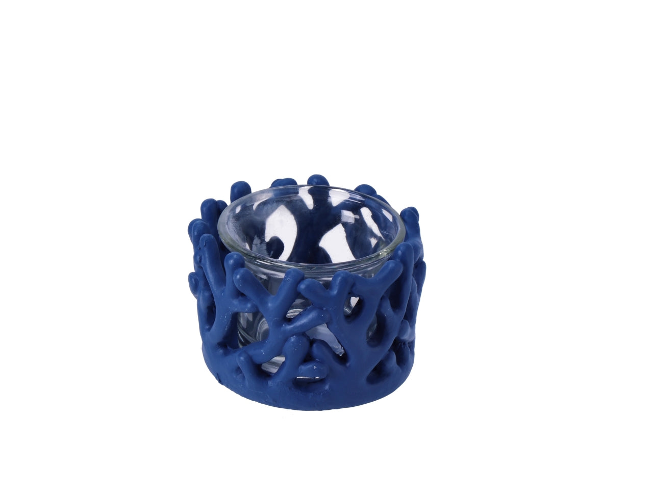 Porta tealight marinaro in resina e vetro in colori assortiti, 7,5xh.5cm - AD Trend -