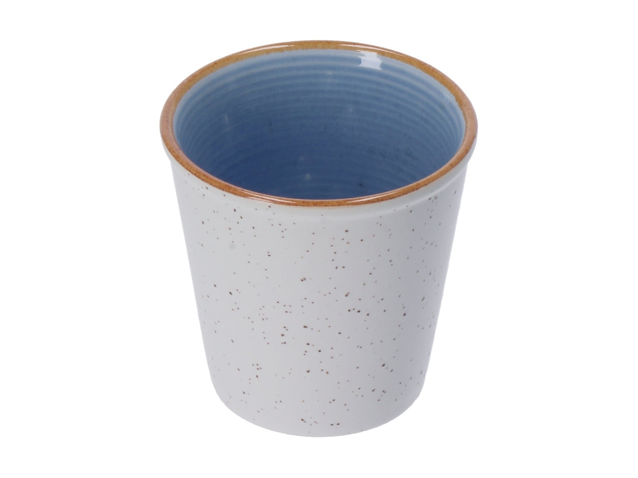 Set da 6 - Bicchieri per liquore in ceramica, multicolor stile scandinavo, lavorazione a rilievo, lavabile in lavastoviglie - d.7xh.7cm - Star