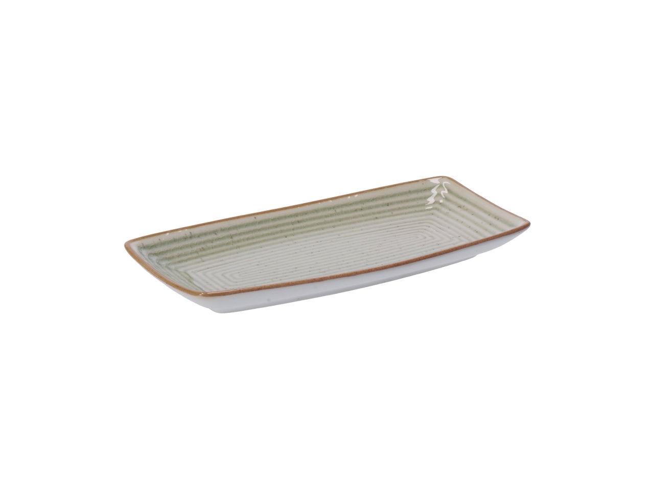 Vassoio rettangolare in ceramica toni pastello con lavorazione a rilievo, stile scandinavo, linea AD Trend, 3 colori disponibili - 20x9,5 cm- Star