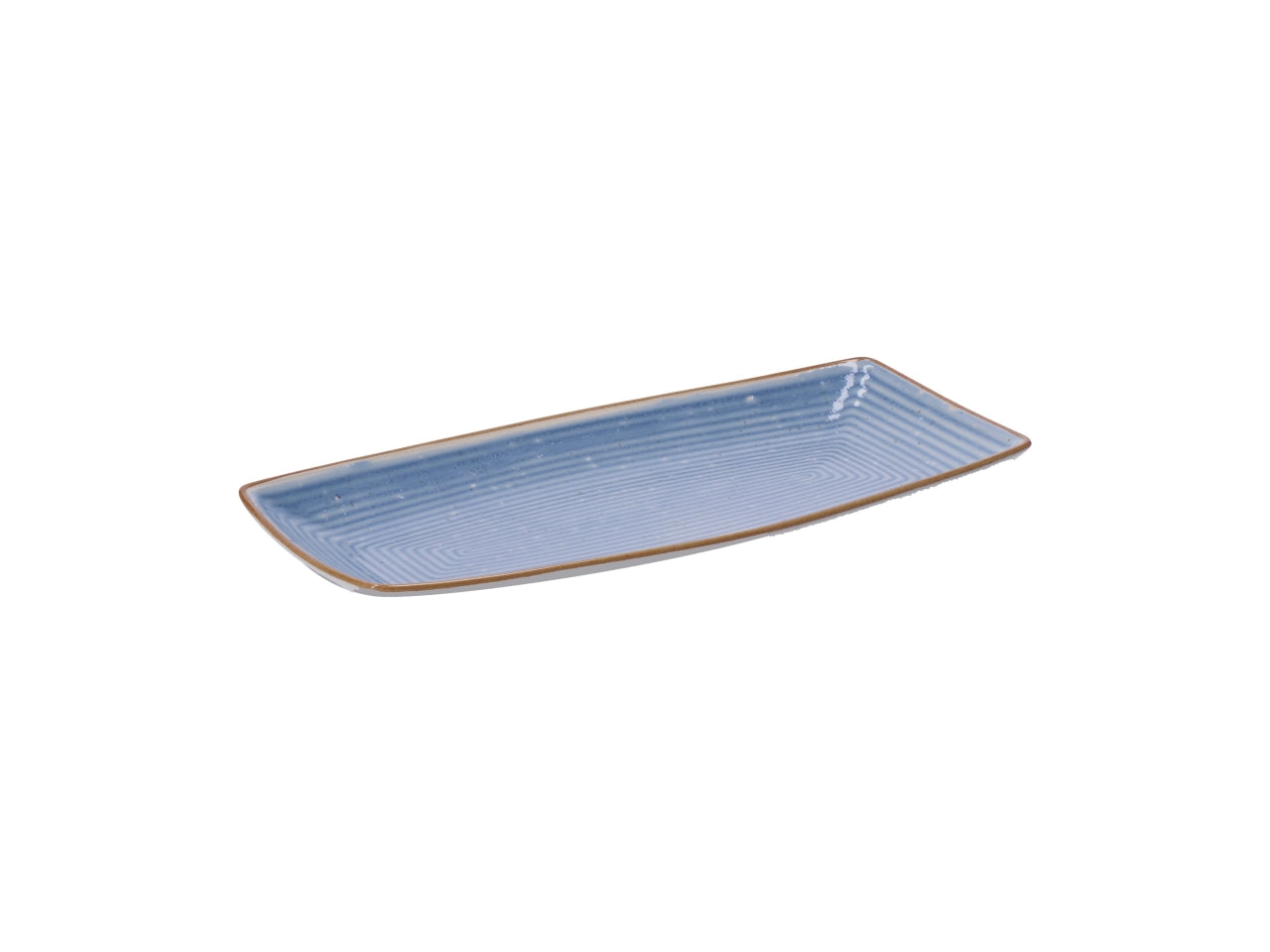 Vassoio rettangolare in ceramica toni pastello con lavorazione a rilievo, stile scandinavo, linea AD Trend, 3 colori disponibili - 29x14 cm- Star