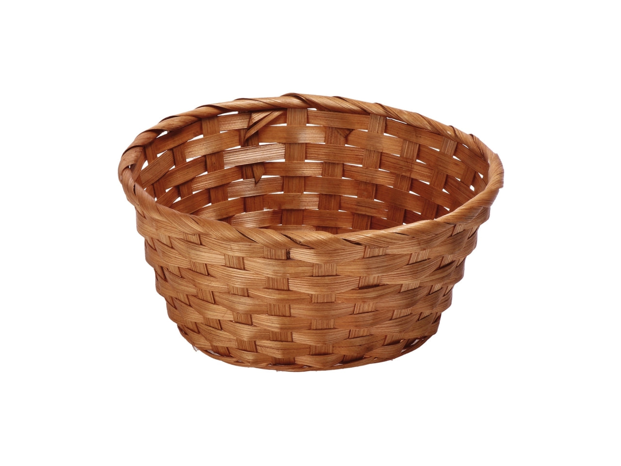 Cesto portaoggetti in bamboo intrecciato, stile country, tondo - 22,5xh.10cm - 4 colori disponibili - Star