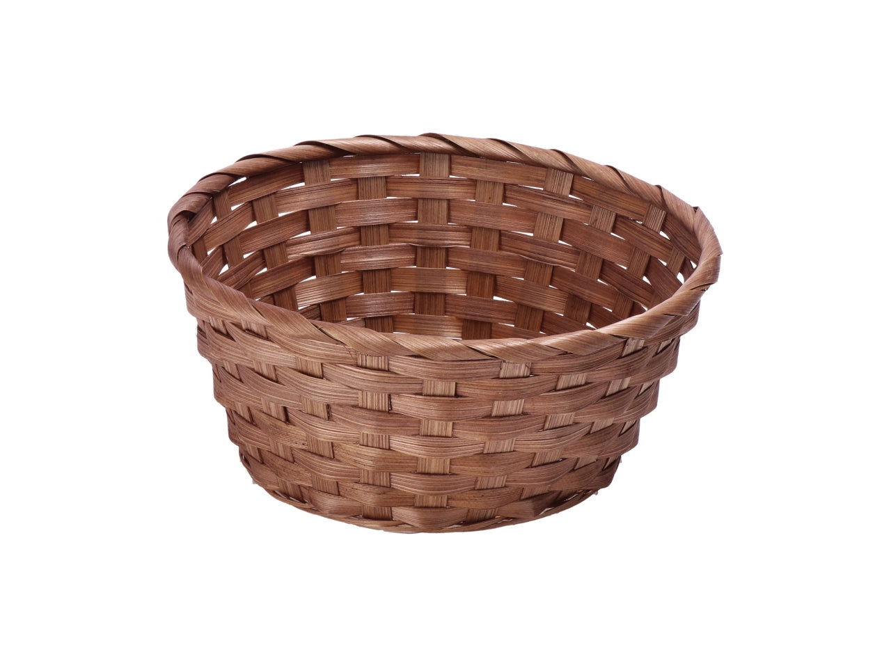Cesto portaoggetti in bamboo intrecciato, stile country, tondo - 22,5xh.10cm - 4 colori disponibili - Star