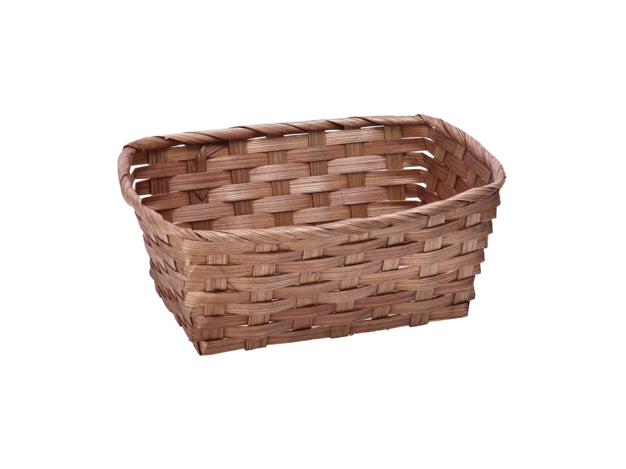 Cesto portaoggetti in bamboo intrecciato, stile country, rettangolare 23x17xh.10cm - 4 colori disponibili - Star