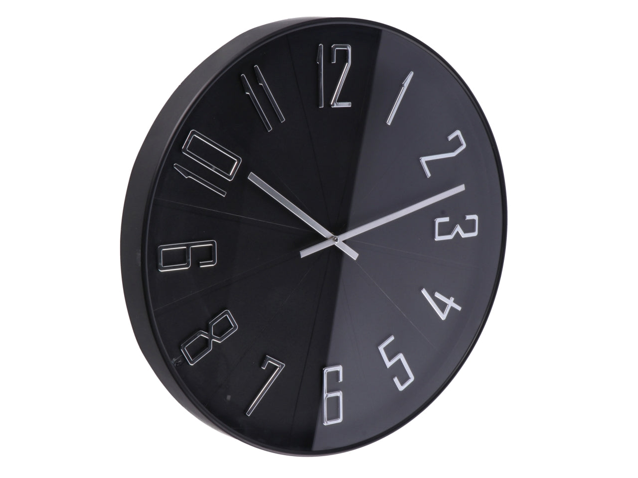 Orologio da parete in plastica d.50,5cm disponibile in 2 colori