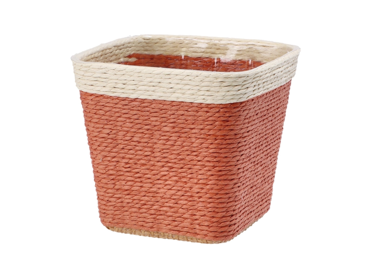 Portavaso da interno country in carta e polietilene multicolor 12x12x10,5 cm - Star