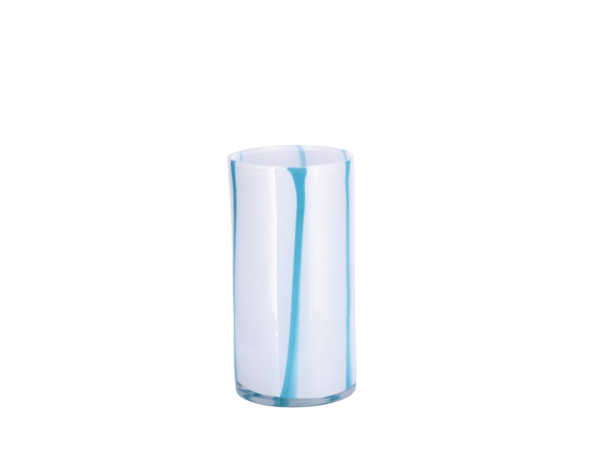 Vaso moderno in vetro 3 colori assortiti rigata 12x25 cm - Star $