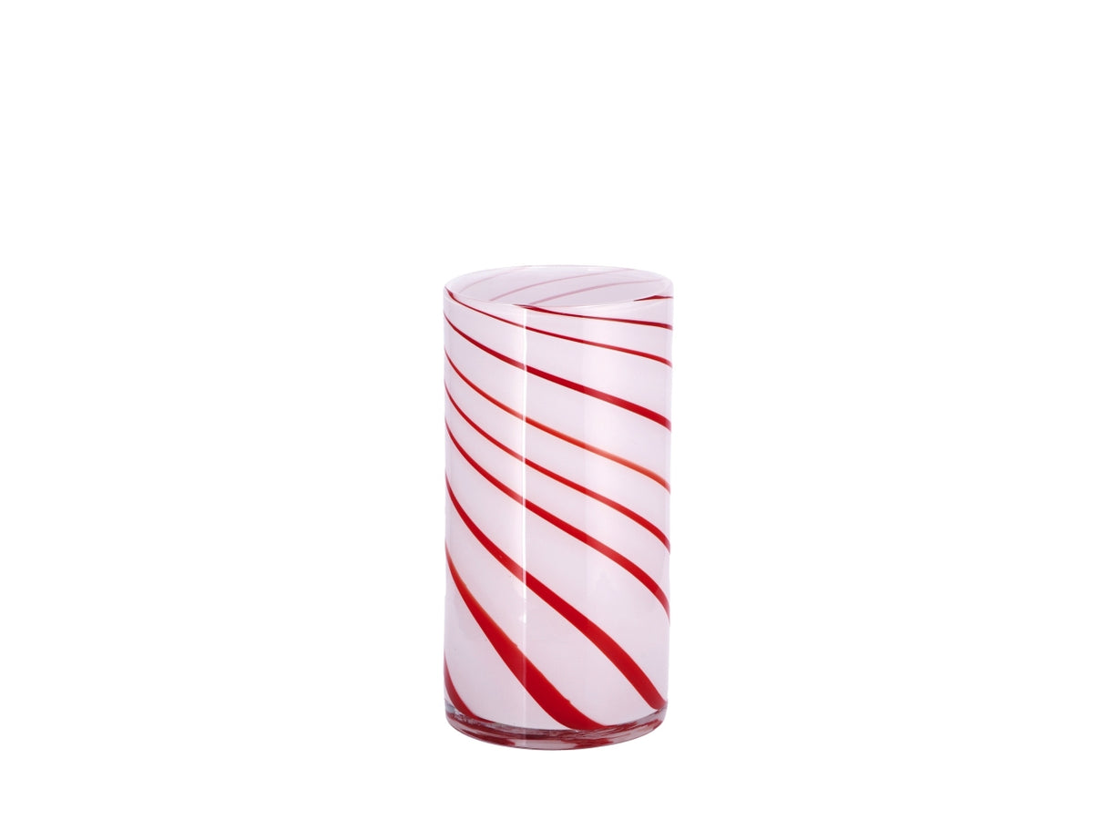 Vaso moderno in vetro 3 colori assortiti rigata 12x25 cm - Star $