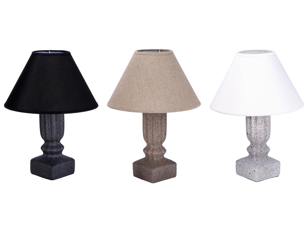 Lampada in ceramica jason d.27xh.38cm 3 colori assortiti