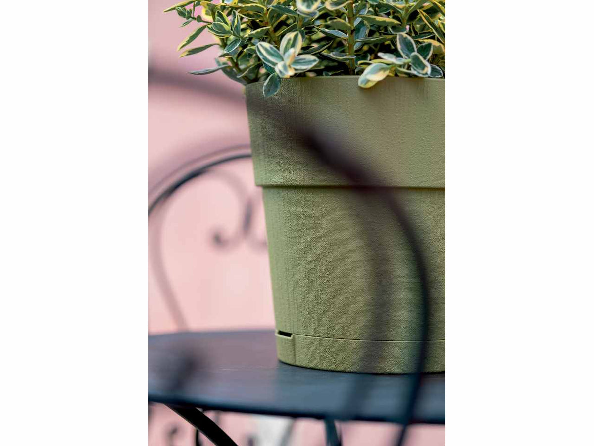 Vaso ethica d.25xh.25cm colore verde oliva