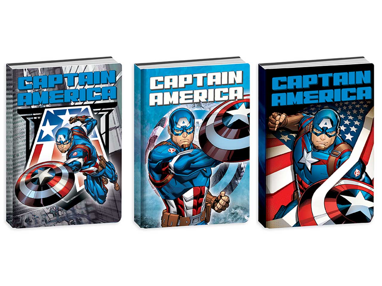 Diario scuola Captain America 10 mesi assortiti, 14,5x20,6 cm - Seven