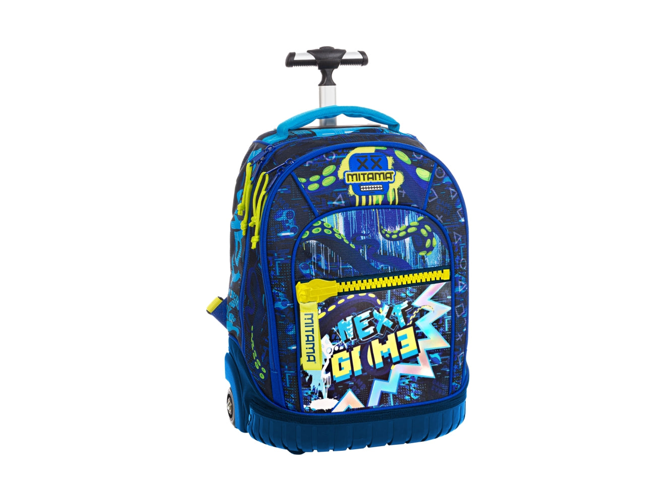 Zaino trolley scuola elementare Mitama, Run Boy in tessuto impermeabile assortiti con tasca laterale porta borraccia, 34x50x26 cm, 33 lt
