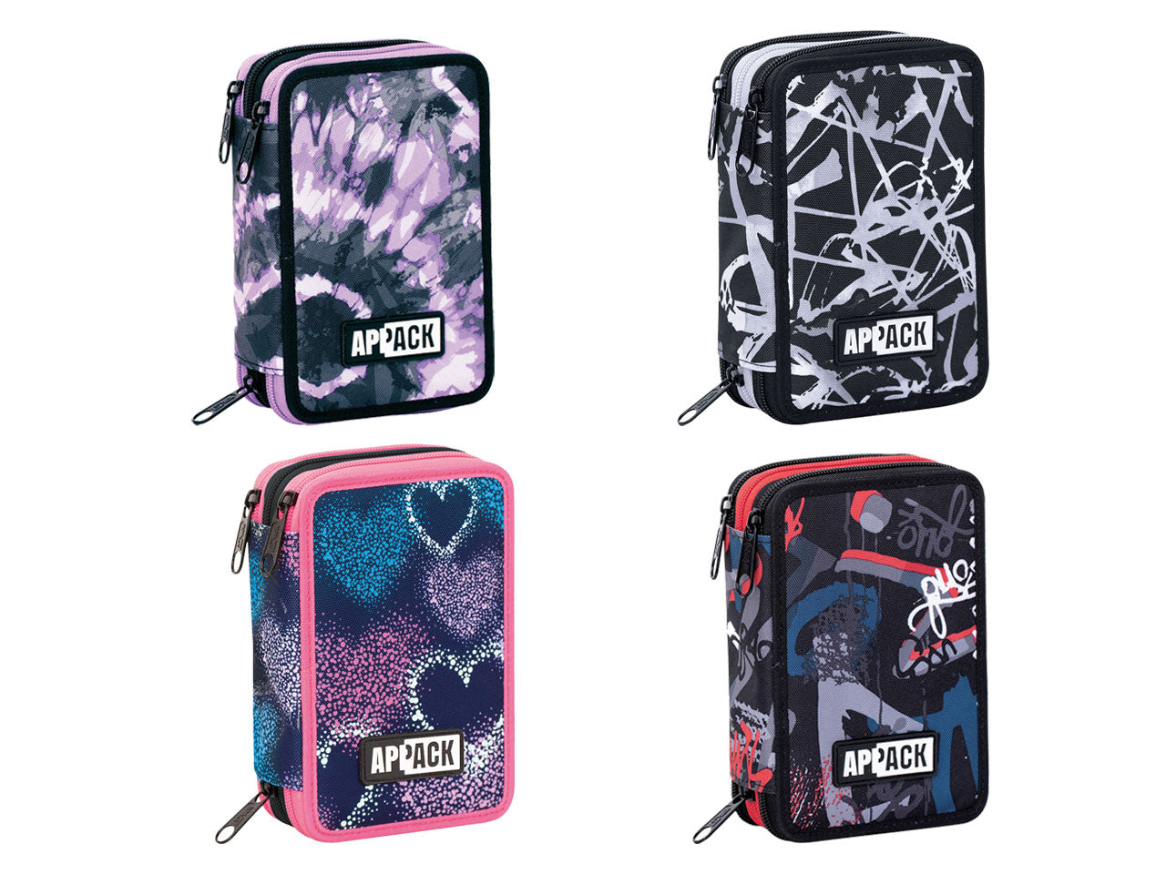 Astuccio 3 zip appack assortiti | Seven$