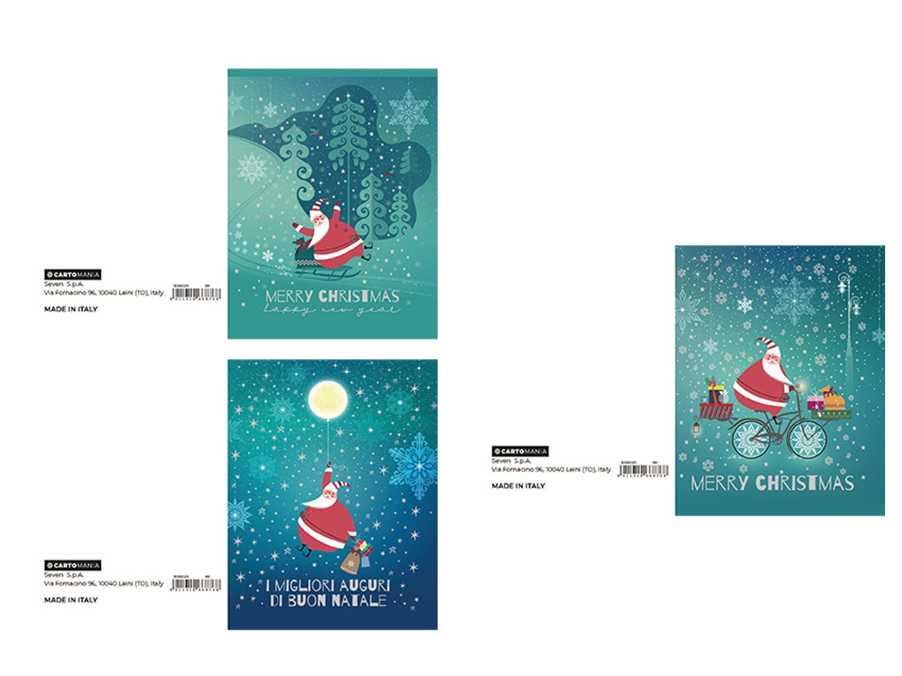 Chiudipacco babbo natale cartomania greetings | Seven