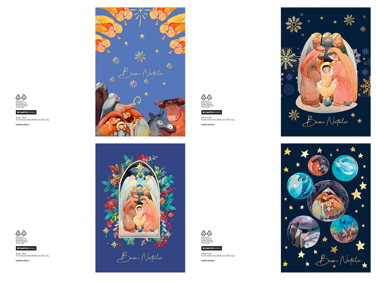 Biglietti natale presepe cartomania | Seven