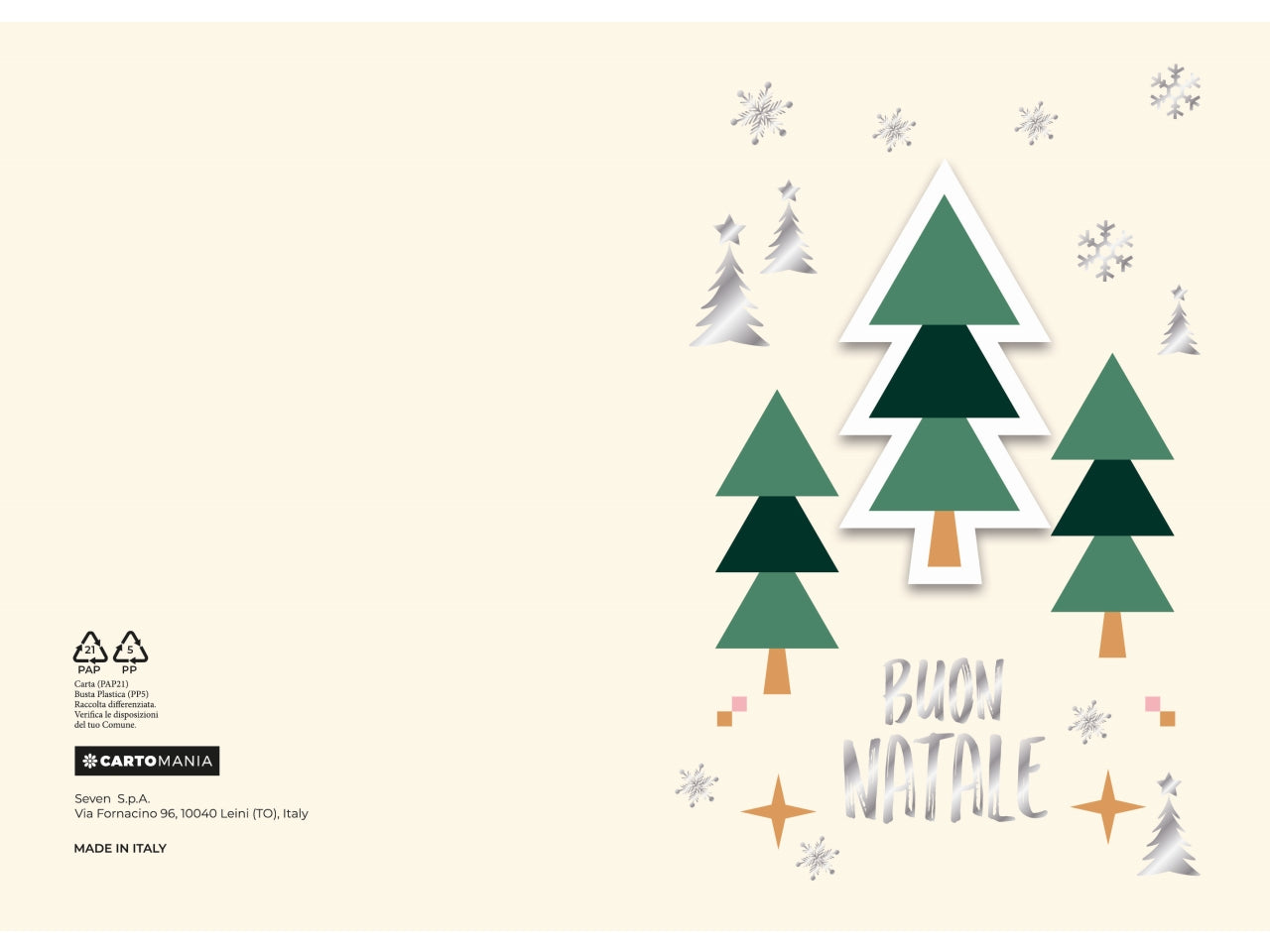 Biglietti natale 3d foil cartomania | Seven