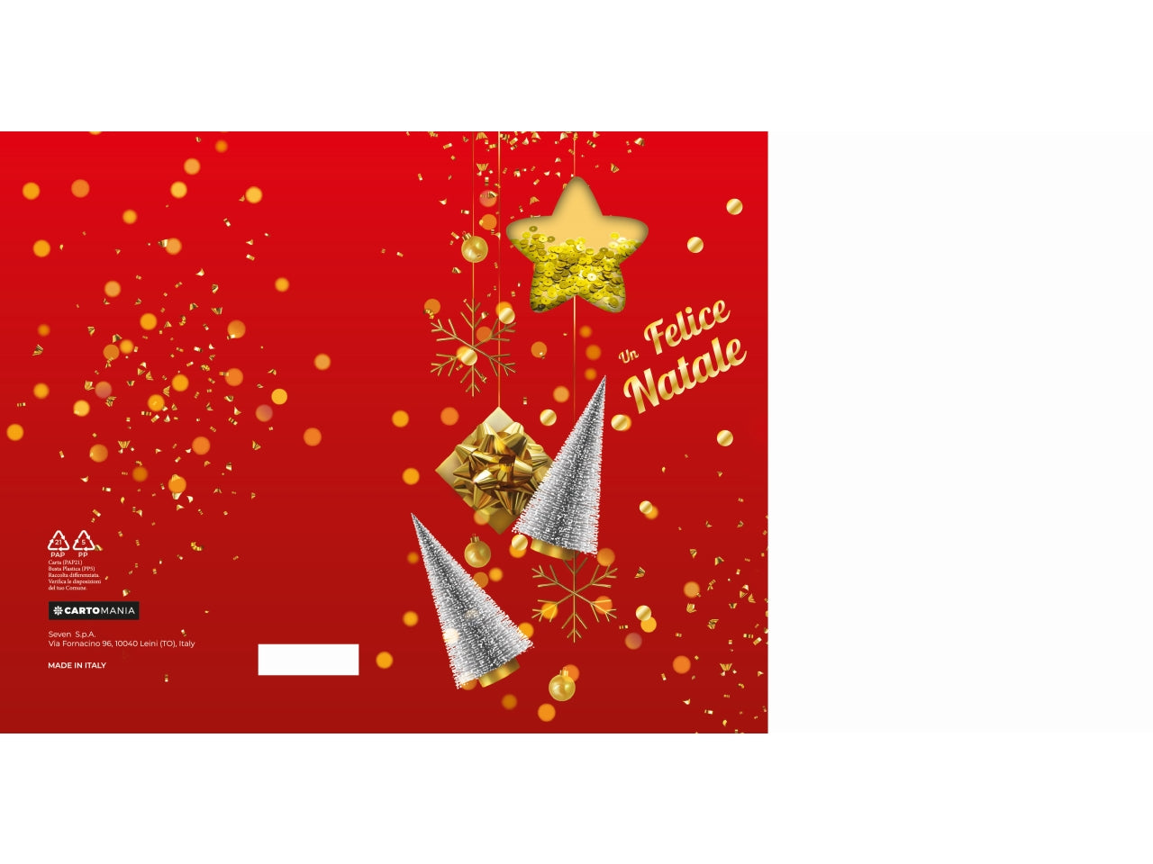 Biglietti natale paillettes cartomania | Seven