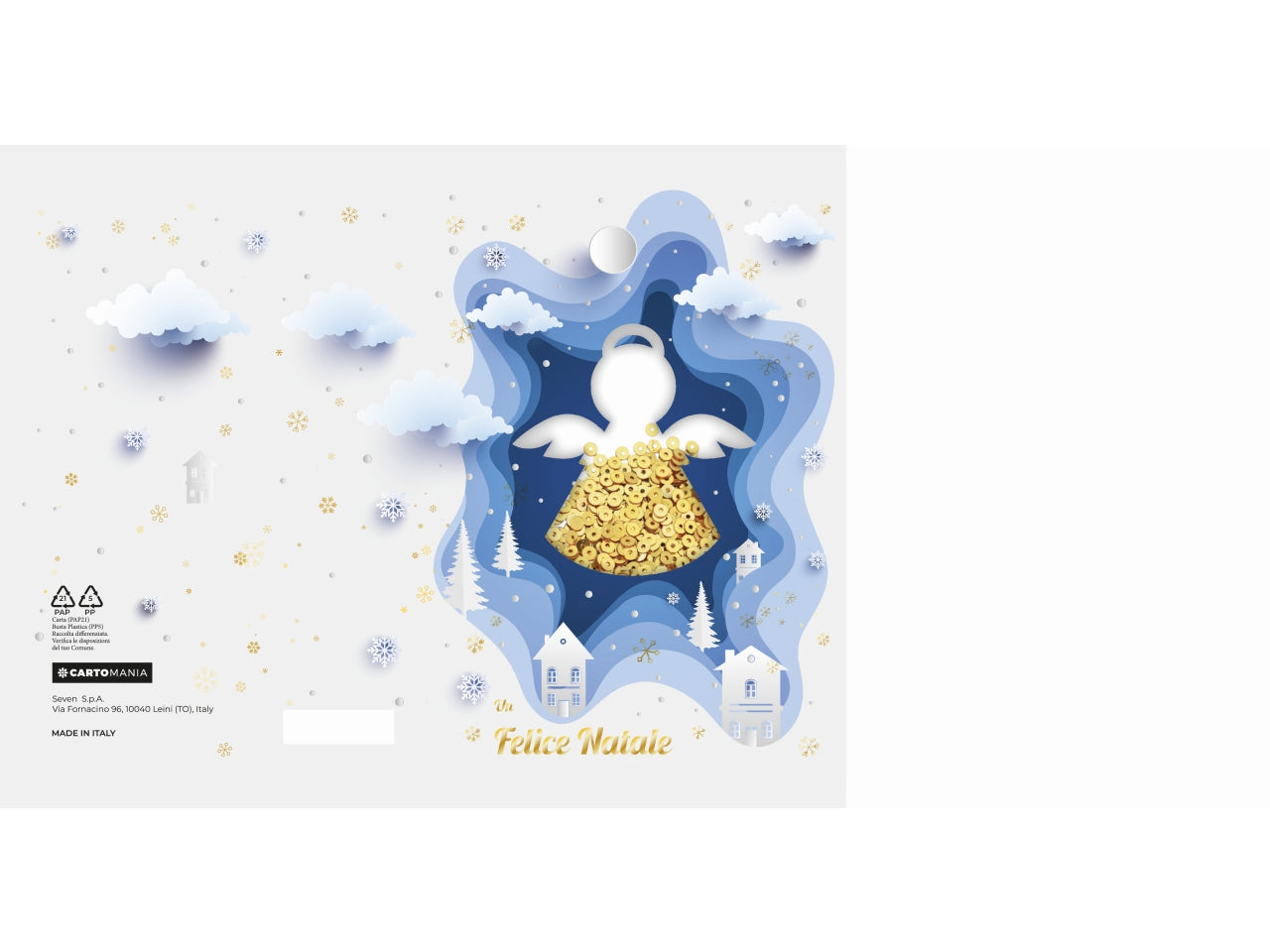 Biglietti natale paillettes cartomania | Seven