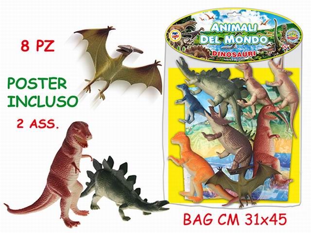 Geo nature dinosauri rigidi confezioni 9 pezzi assortiti ortiti