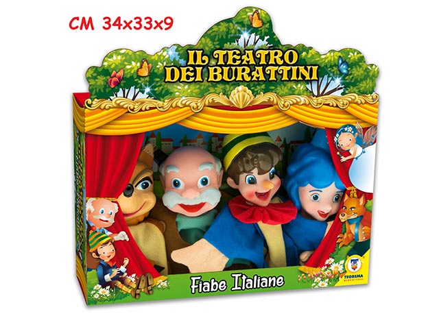 Marionette teatrino fiabe 4 pezzi 74136