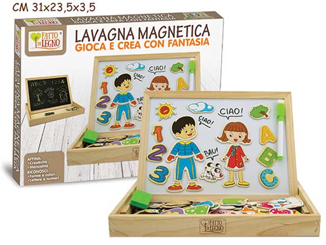 Fatto di legno, lavagna magnetica