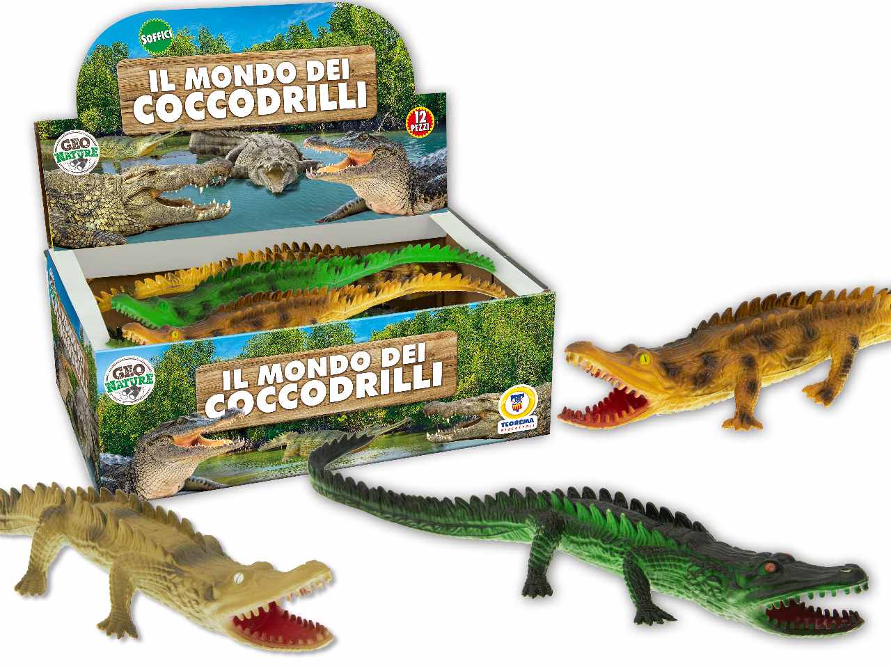 Geo nature coccodrilli soffici con fischietto