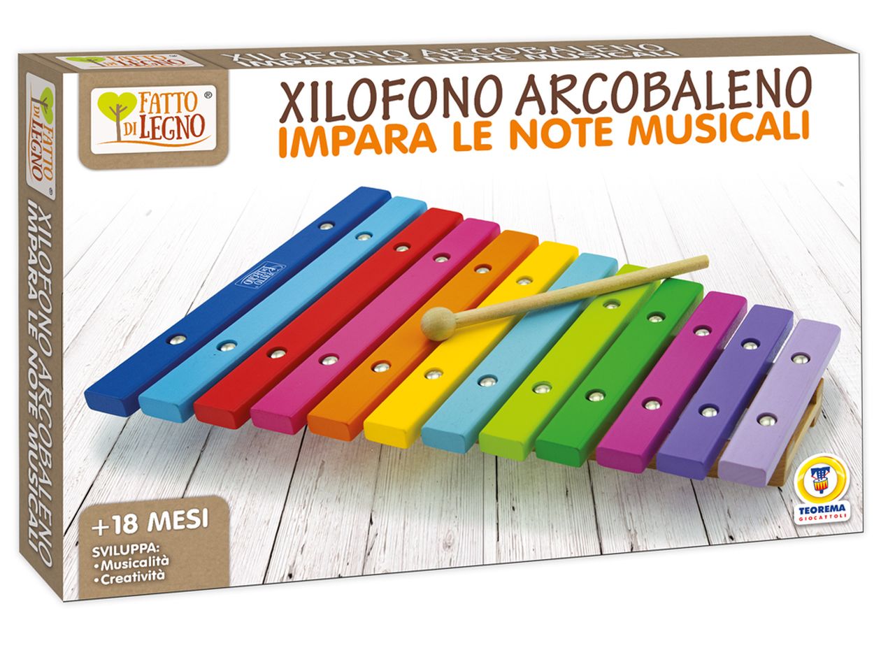 Fatto di legno - xilofono arcobaleno