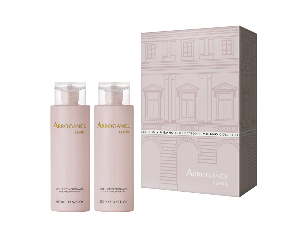 Arrogance coffret femme - shower gel 400ml + body lotion 400ml