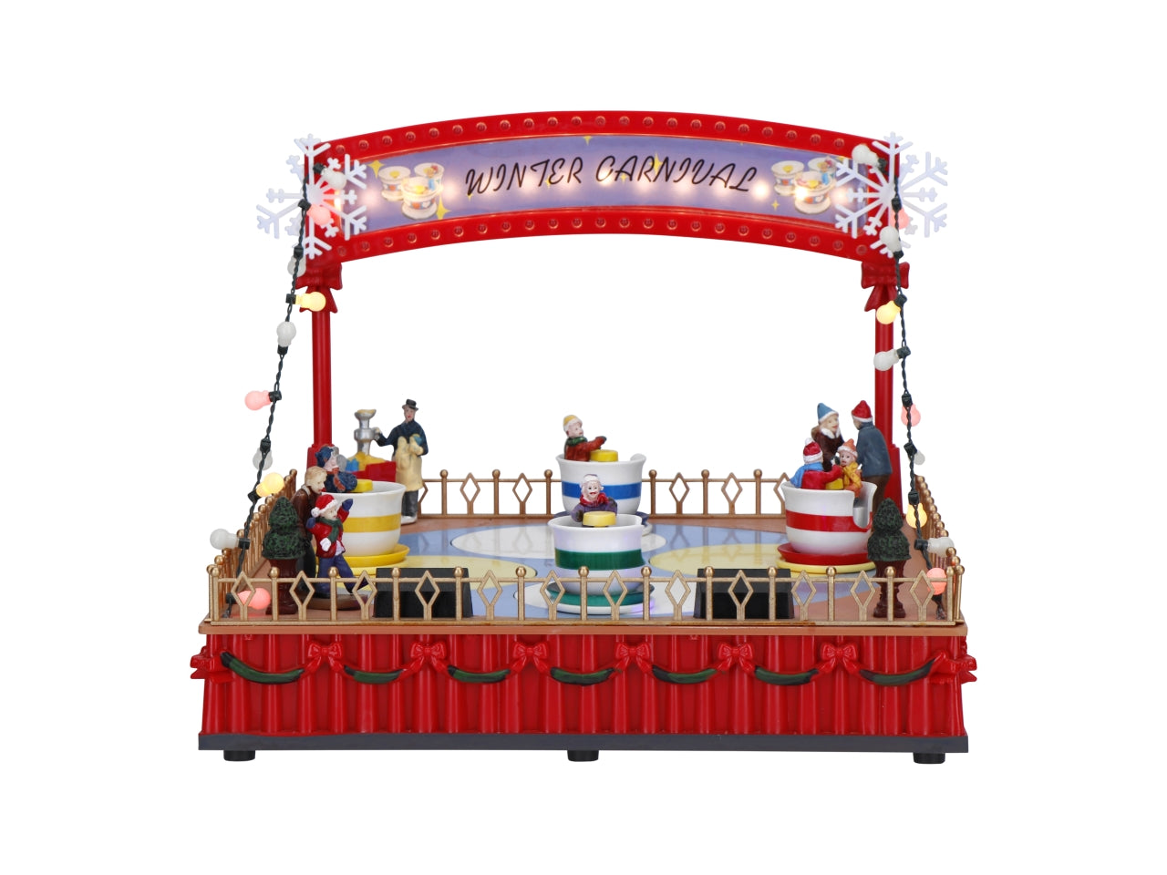 Giostrina natalizia 29x28x23cm con led adattatore incluso