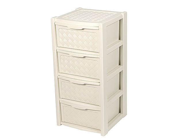 Cassettiera arianna con 4 cassetti colore angora