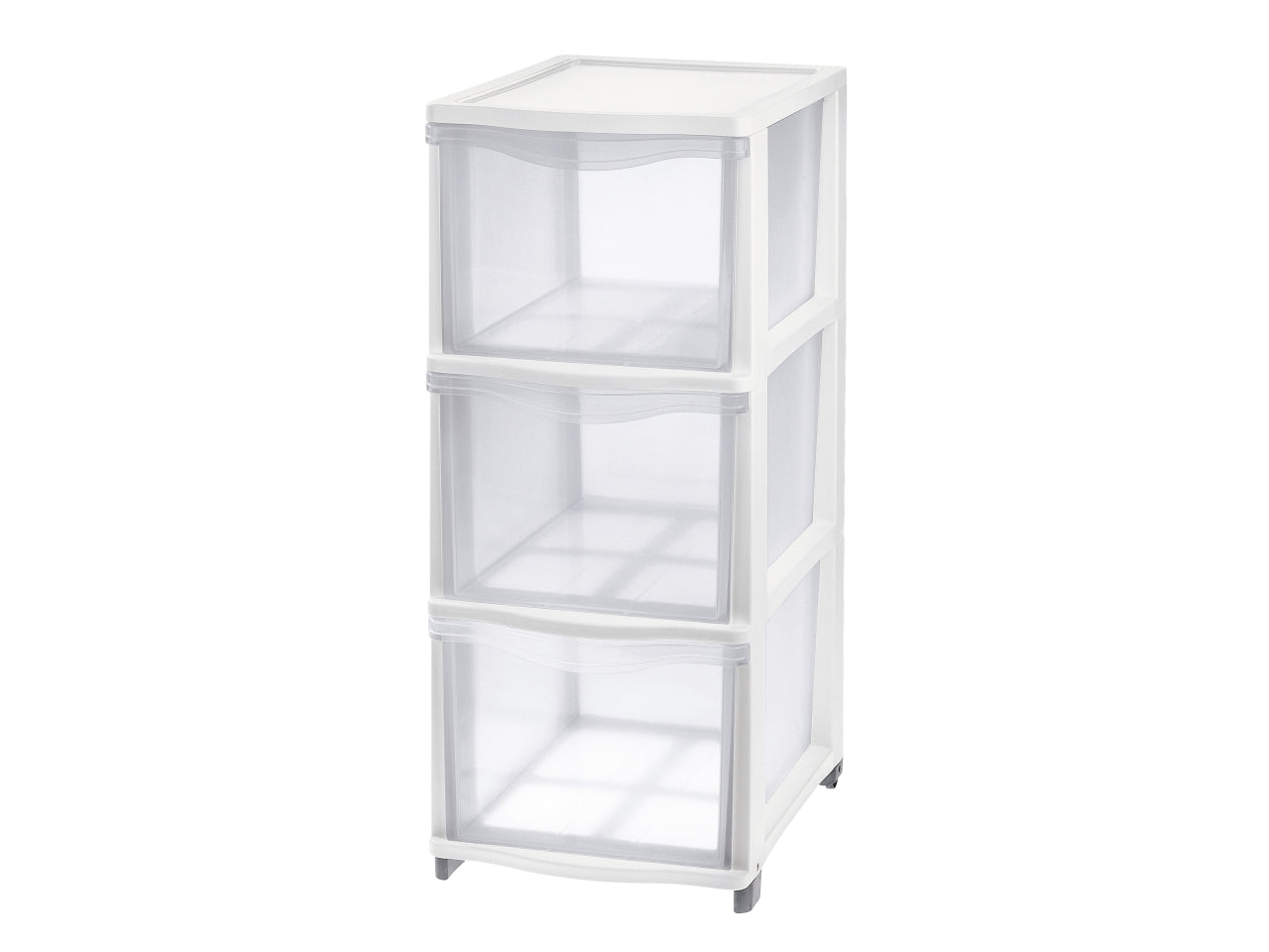 Cassettiera con 3 cassetti alti cover line bianco