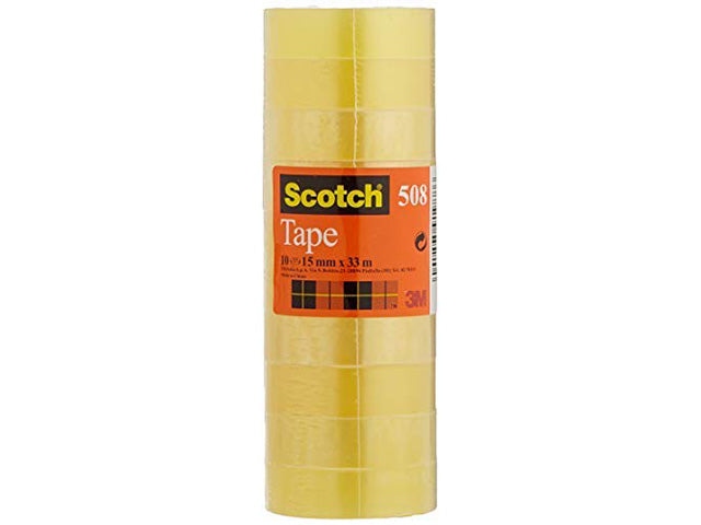 Nastro adesivo 3m in ppl con supporto in polipropilene trasparente 15 mm x 33 mt