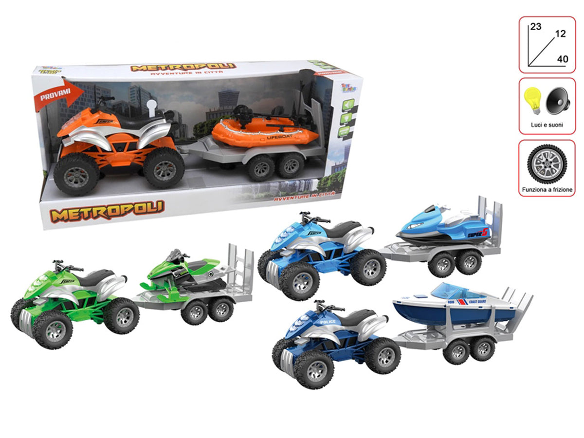 Quad metropoli con rimorchio
