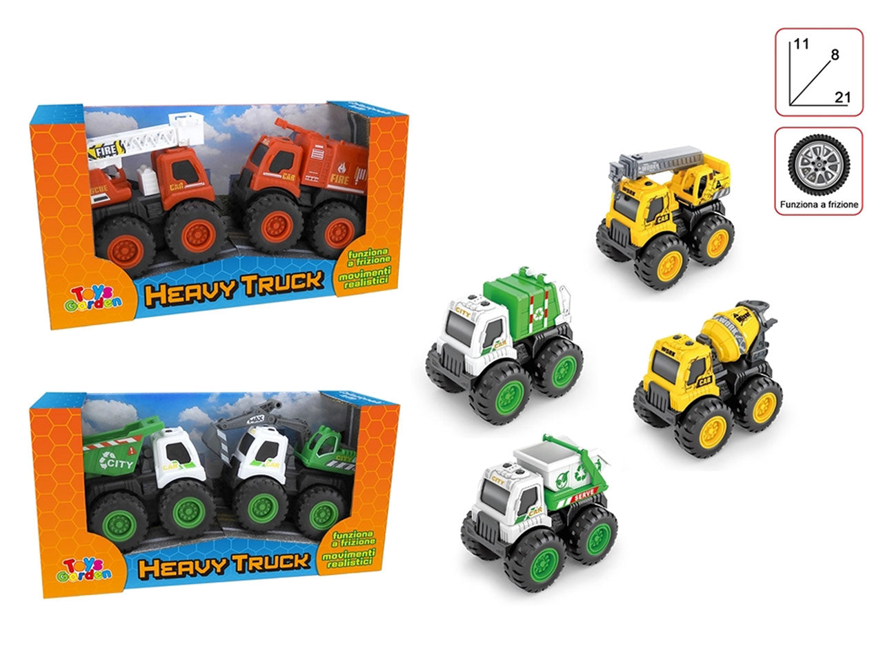 Combo crazy trucks a frizione
