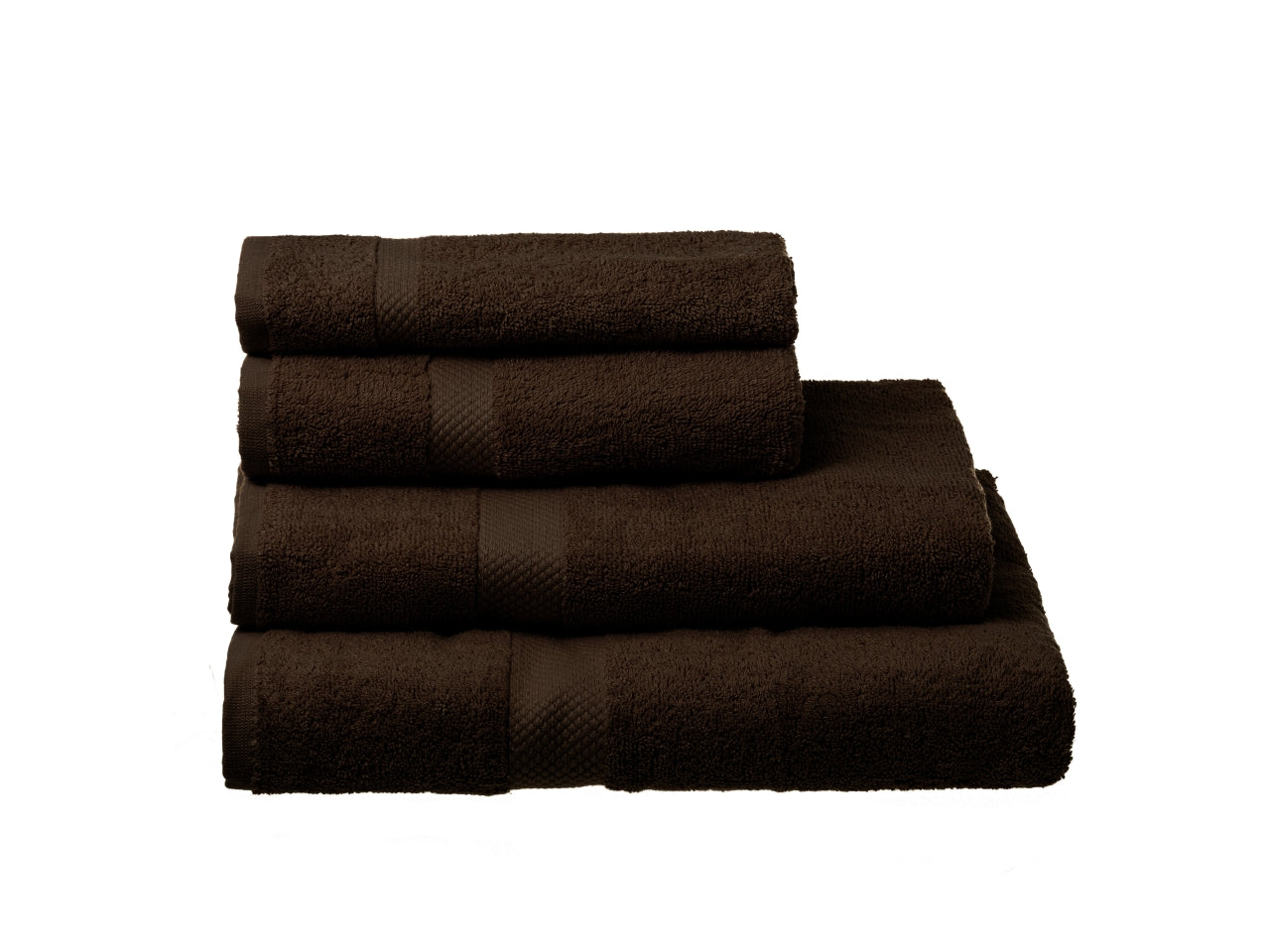 Set asciugamano towel toletta 100% cotone cioccolato 30x50cm