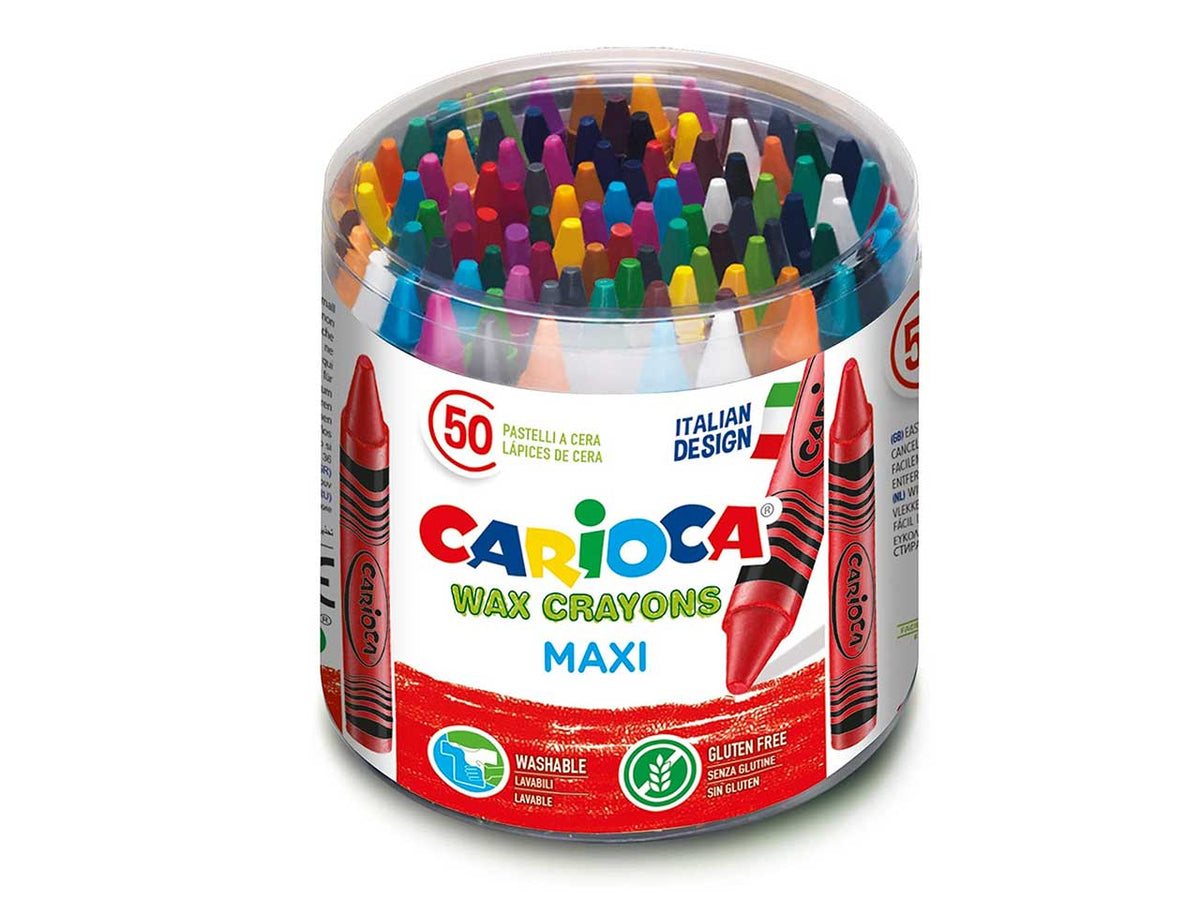 Pastelli a cera a cera jumbo colori assortiti d 12 mm carioca