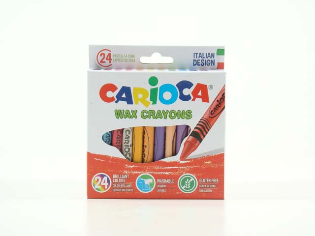 Pastelli a cera a cera lavabili colori assortiti carioca