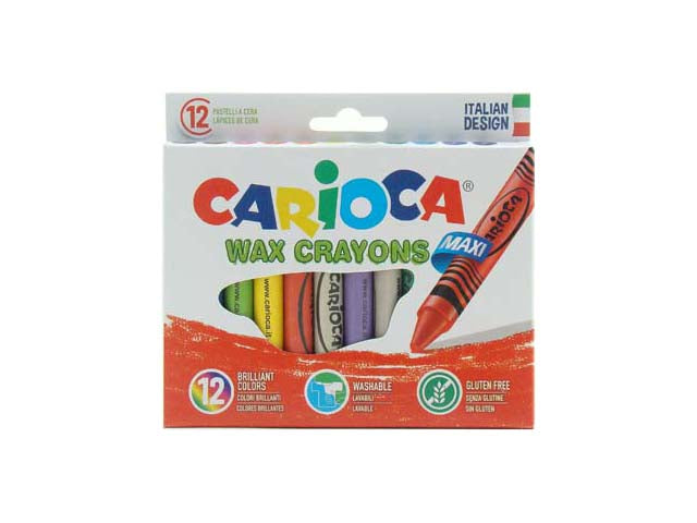 Pastelli a cera a cera jumbo colori assortiti carioca