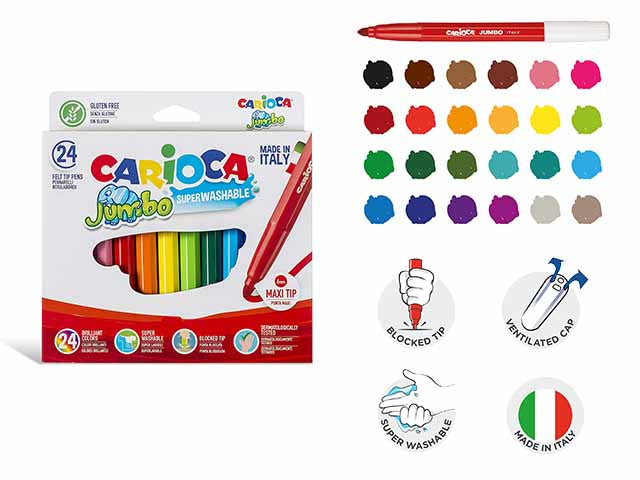 Carioca jumbo pennarelli 24 pezzi 40570