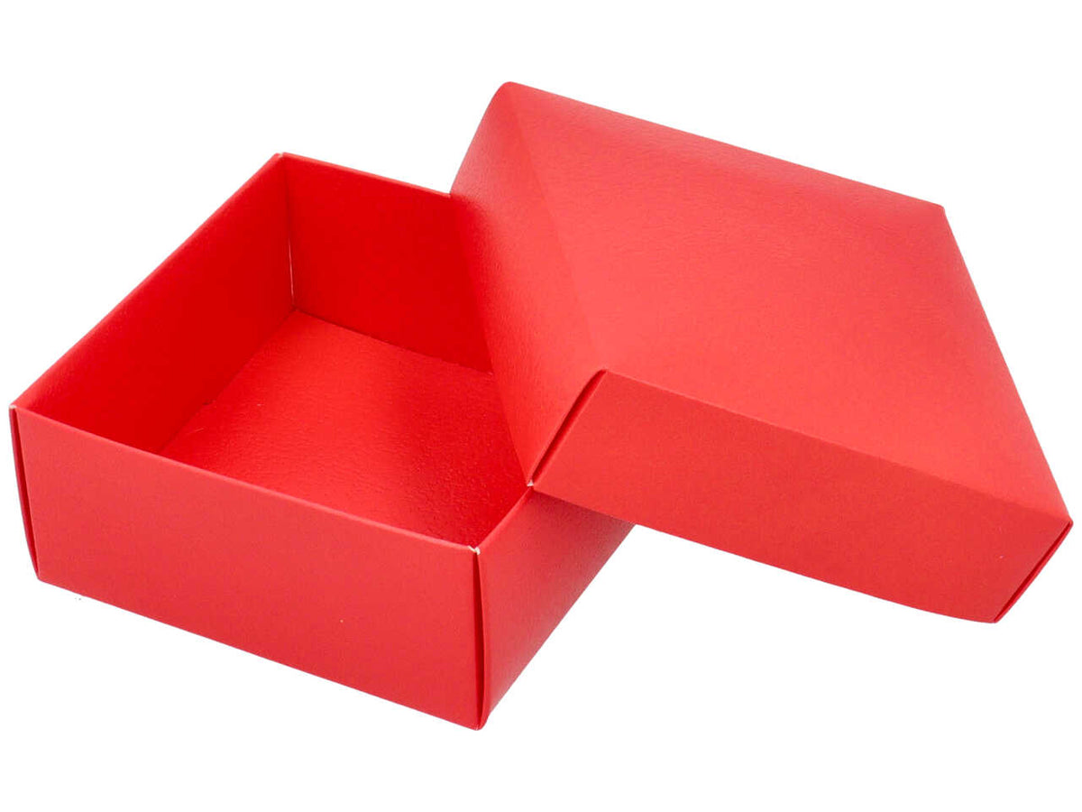 Scatola 10x10x4,5cm rossa box34 rs