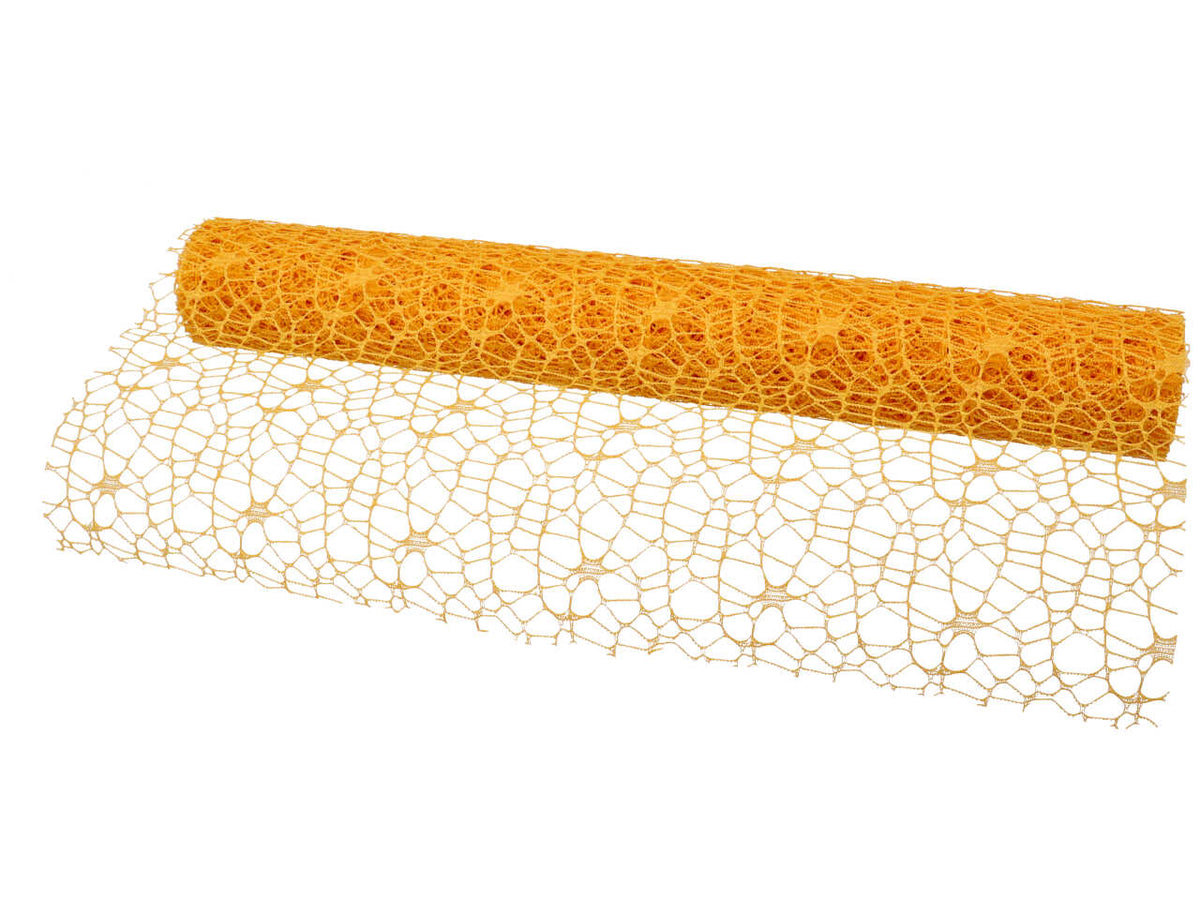 Rotolo a rete larga per fiori giallo girasole in plastica 48cmx5mt - Arte in Fiore