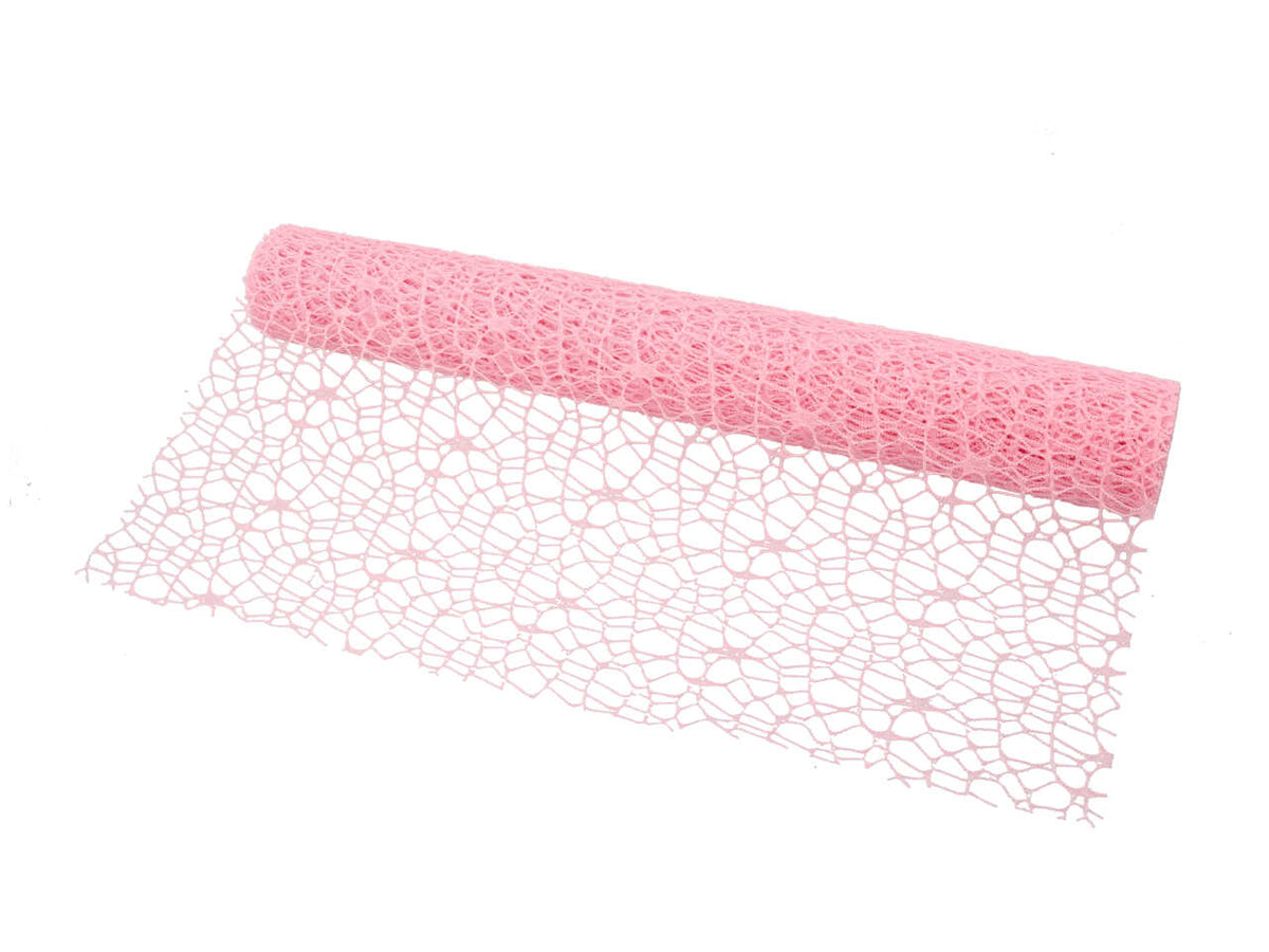 Rotolo a rete larga per fiori rosa in plastica 48cmx5mt - Arte in Fiore