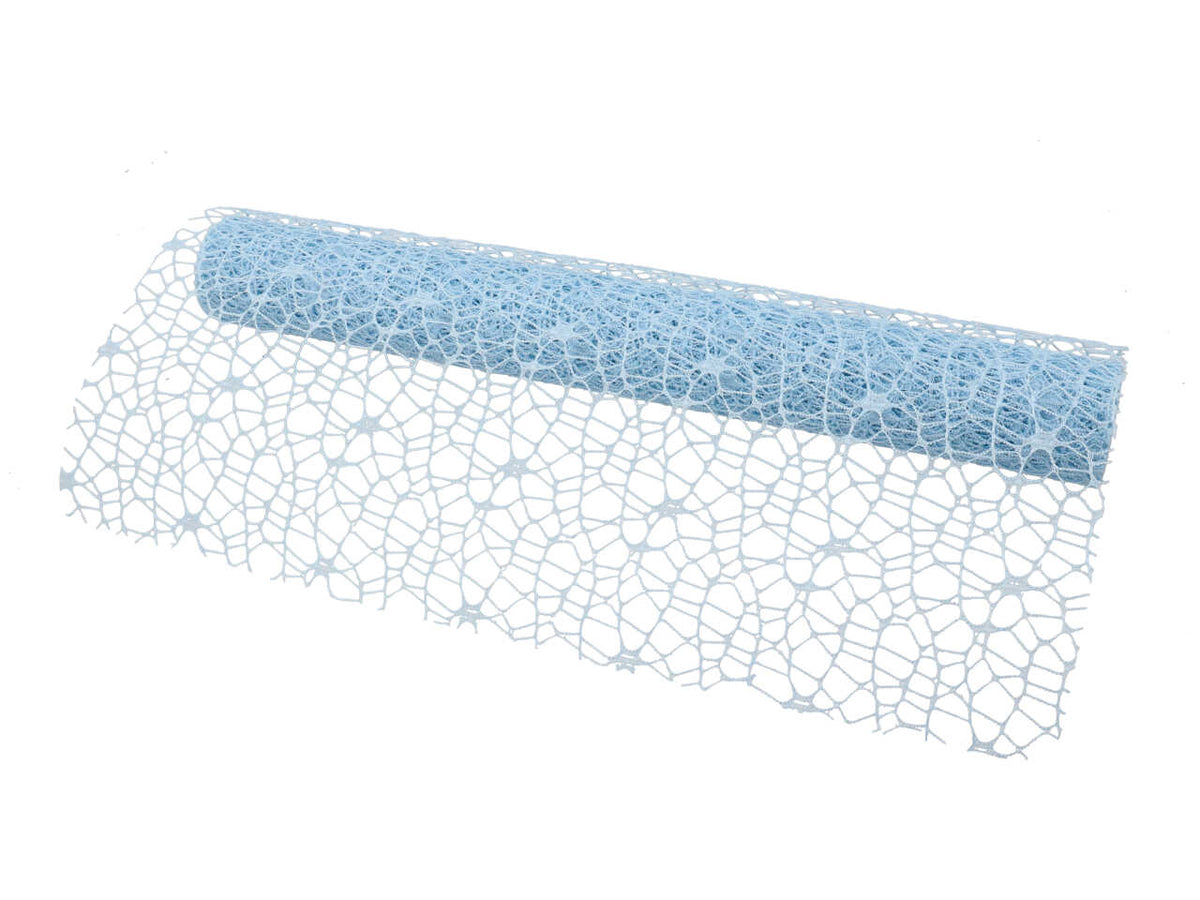 Rotolo a rete larga per fiori celeste in plastica 48cmx5mt - Arte in Fiore