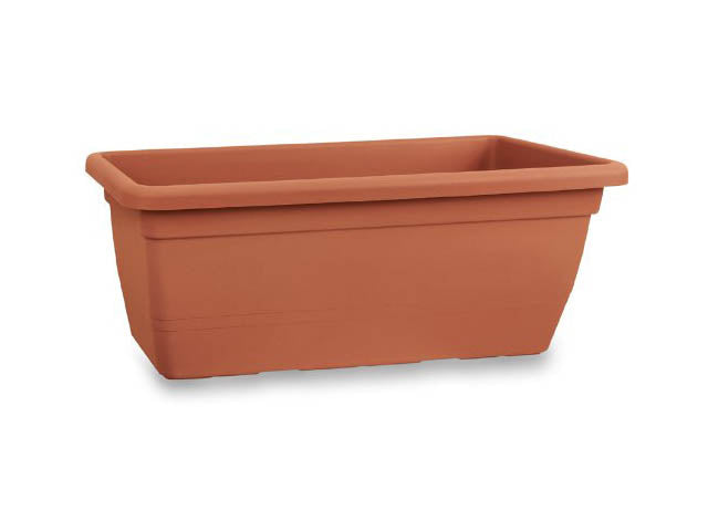 Fioriera rettangolare Anthea 80cm colore terracotta