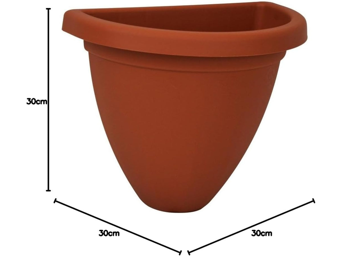 Gerla vaso da muro 30cm colore terracotta