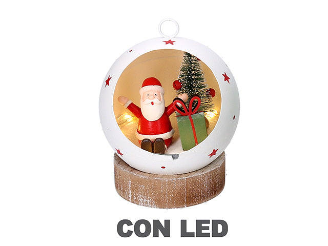 Babbo in sfera con led bianco 6156490000