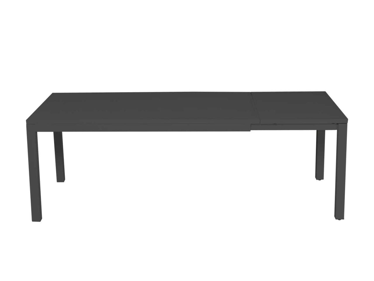 Tavolo da pranzo da esterno allungabile in alluminio grigio antracite stile moderno 160/220x90x76 cm - Vacchetti