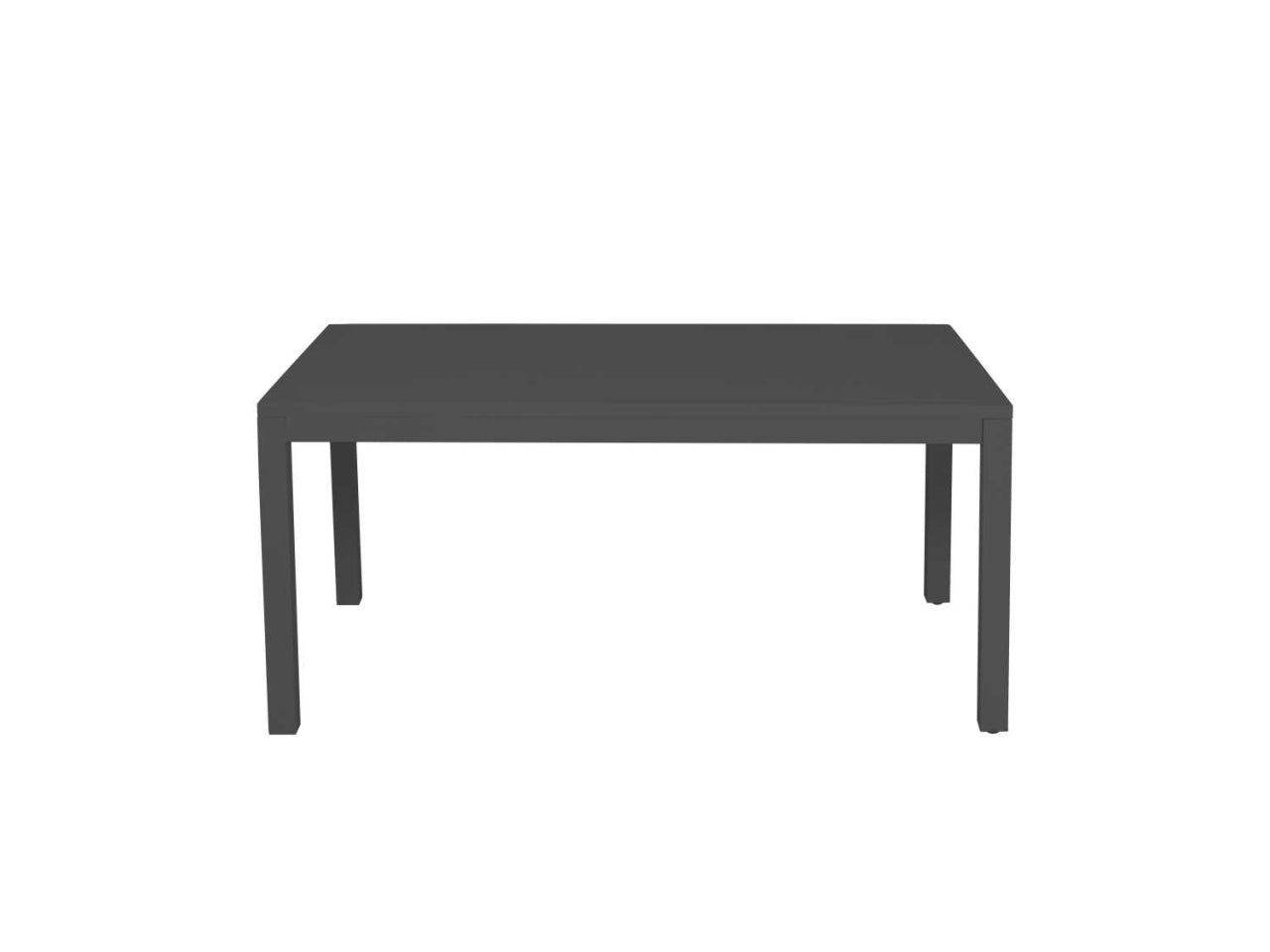 Tavolo da pranzo da esterno allungabile in alluminio grigio antracite stile moderno 160/220x90x76 cm - Vacchetti